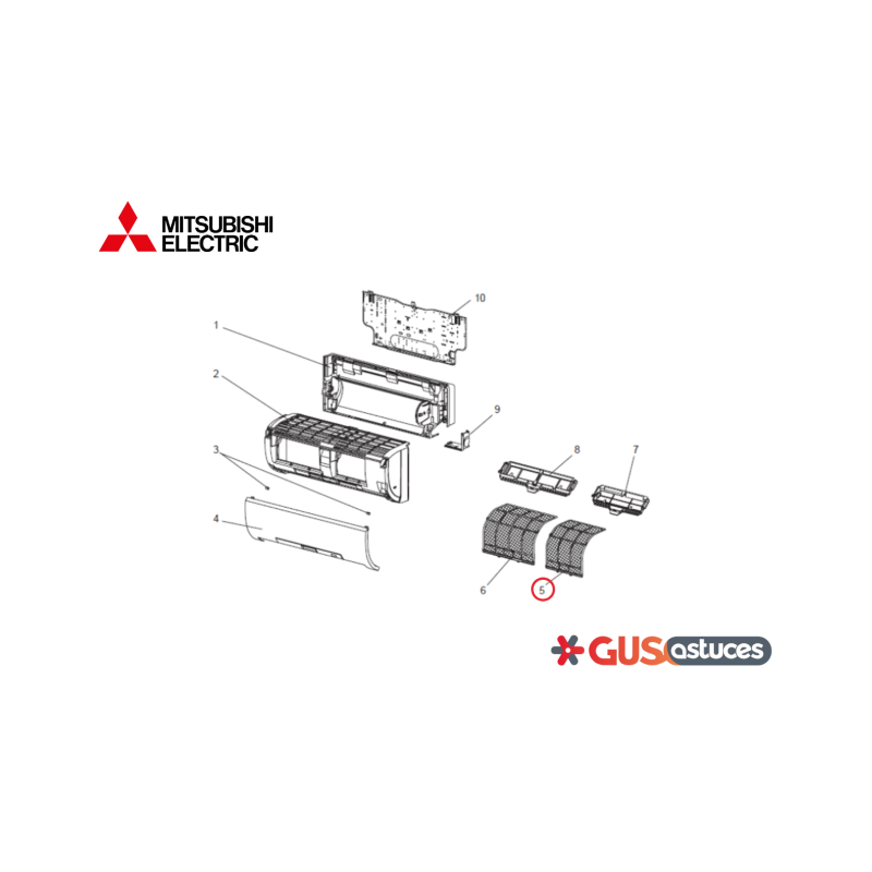 Filtre à air droit E22C32100 Mitsubishi Filtre à air droit E22C32100 Mitsubishi