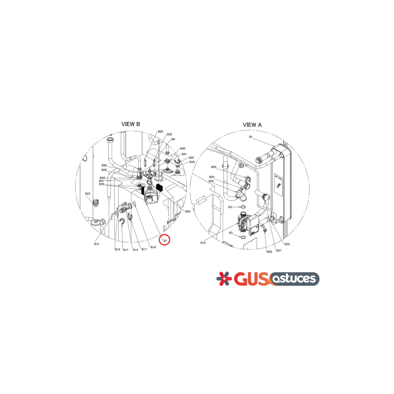 Ensemble moteur vanne 3 voies + câble 5018078 Daikin