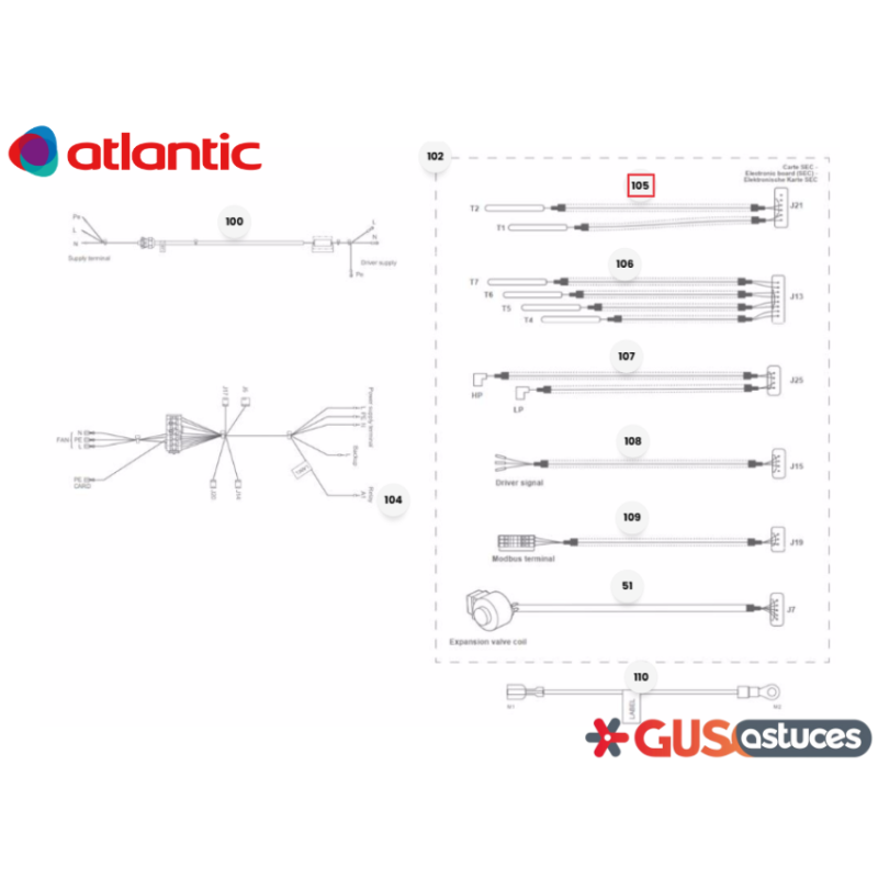 Sonde T1-T2 909251 Atlantic