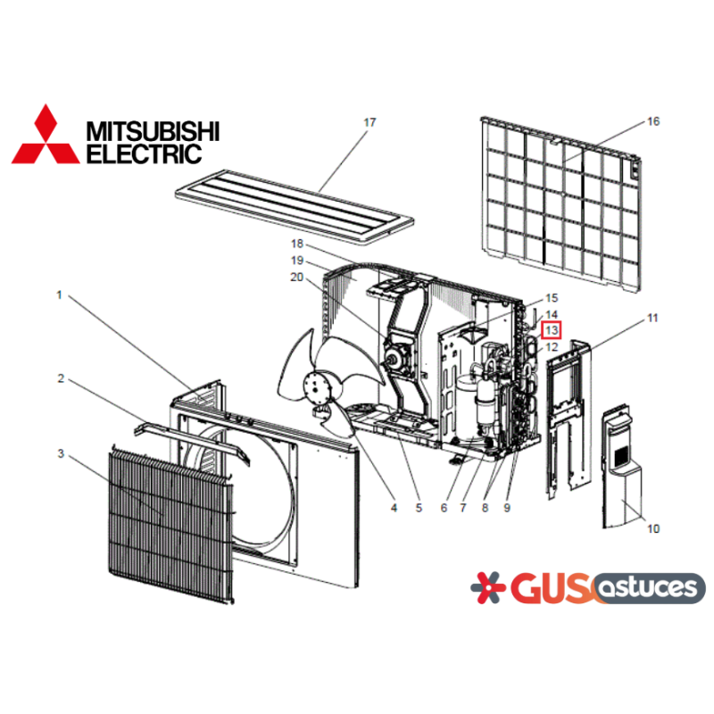 Bobine d'expansion E22F25493 Mitsubishi