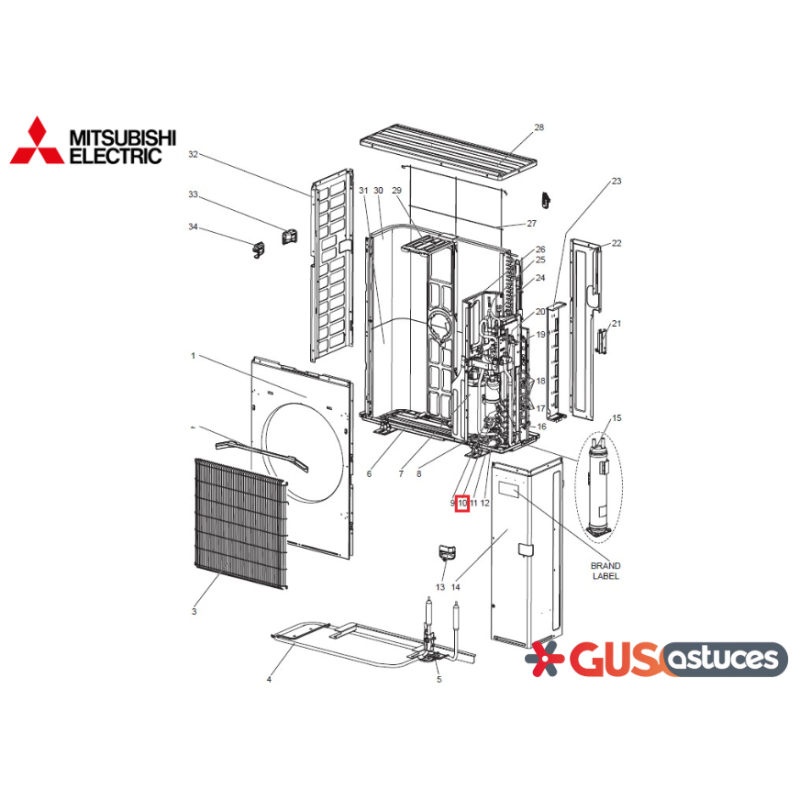 Bobine soupape expansion E27Y98493 Mitsubishi