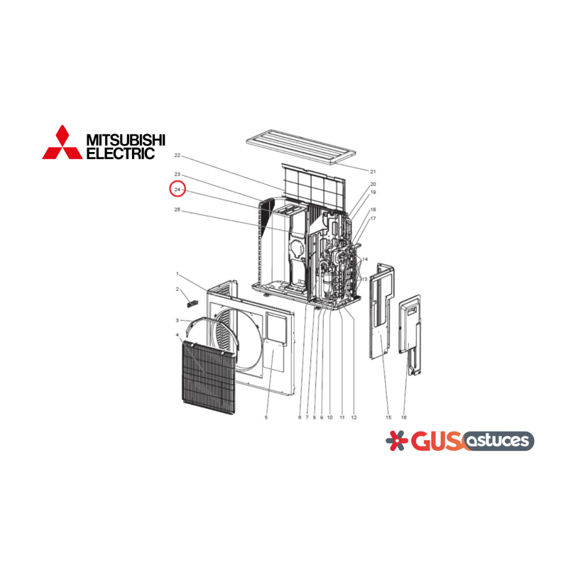 Support moteur E22J69515 Mitsubishi