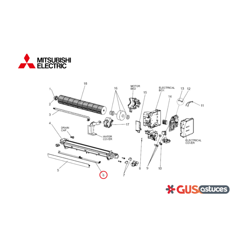 Volet M21EAJ041 Mitsubishi