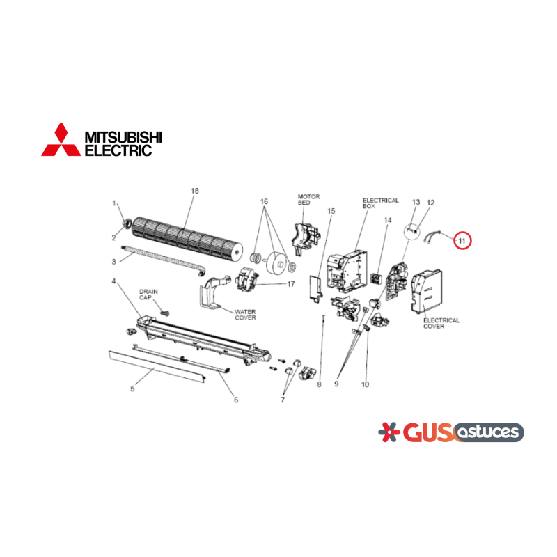 Ensemble de sondes M21EA3305 Mitsubishi