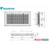 Grille de soufflage RLQV040015BKX Daikin