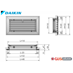 Grille d'air repris avec filtre