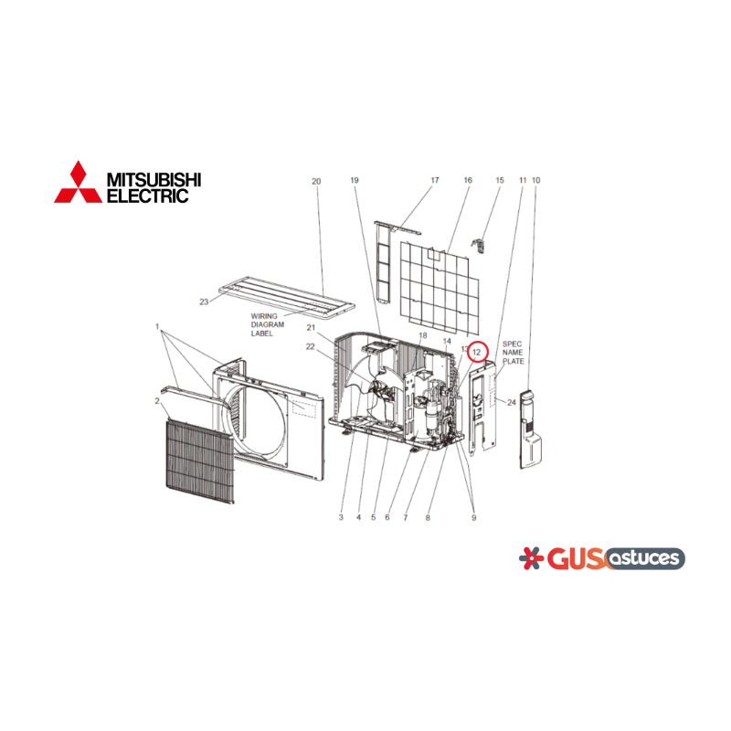 Ensemble vanne d'expansion G2W003668 Mitsubishi