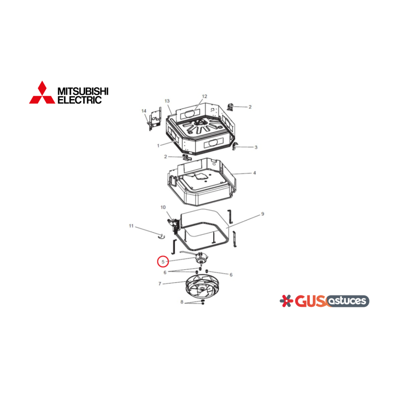 Moteur ventilateur S700B4762 Mitsubishi
