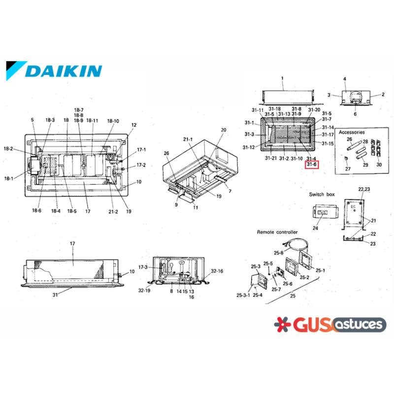 Filtre à air 443192 Daikin Filtre à air 443192 Daikin