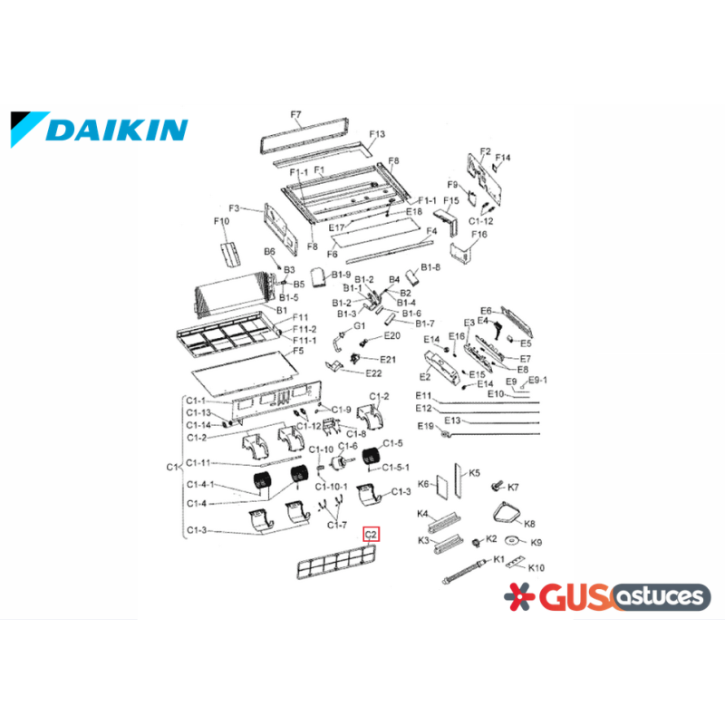 Filtre à air 5016284 Daikin Filtre à air 5016284 Daikin