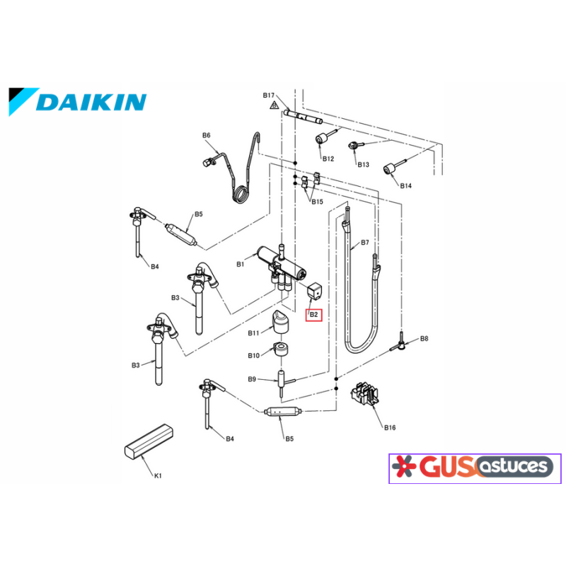 Bobine vanne 4 voies 5015993 Daikin