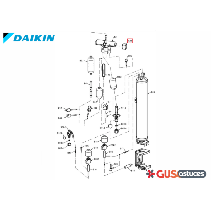 Bobine vanne 4 voies 5017104 Daikin