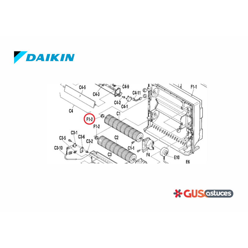 Palier de ventilation 027873J Daikin Palier de ventilation 027873J Daikin