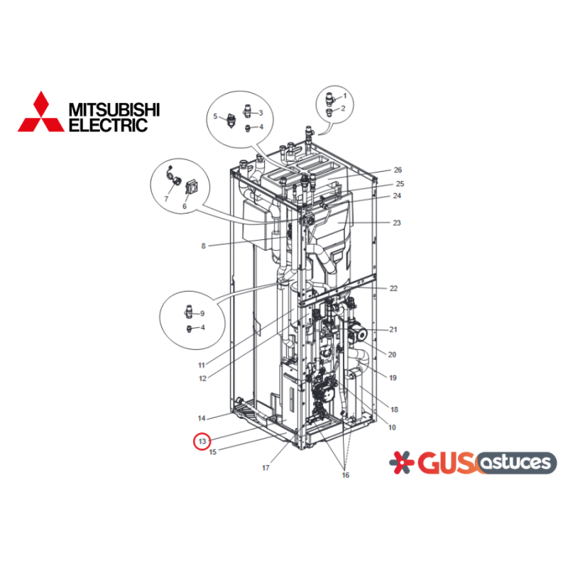 Échangeur S70C17408 Mitsubishi Échangeur S70C17408 Mitsubishi