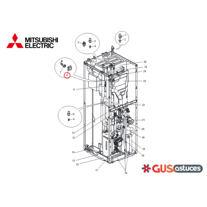 Manomètre S70C80206 Mitsubishi Manomètre S70C80206 Mitsubishi