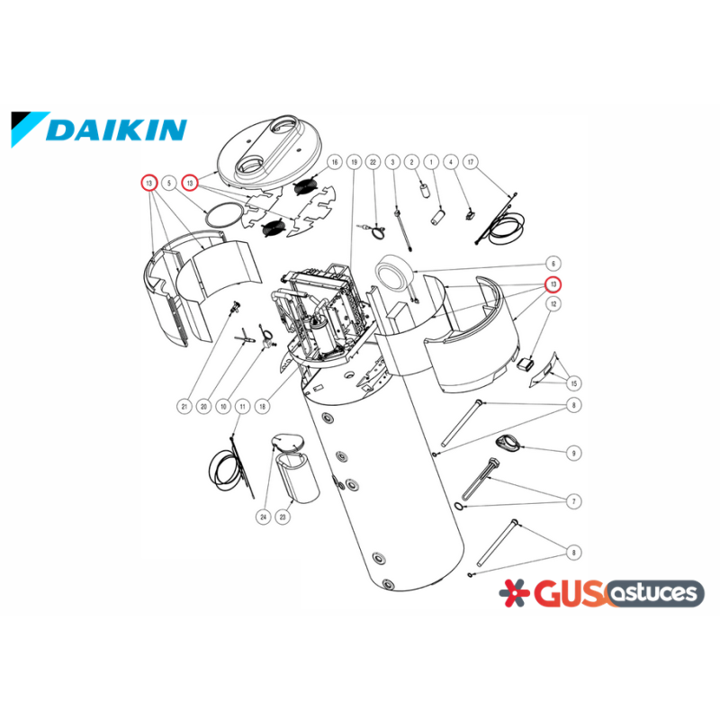 Couvercle résistance 5020211 Daikin Couvercle résistance 5020211 Daikin