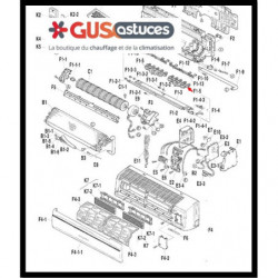 Volet de balayage supérieur 1406485 Daikin