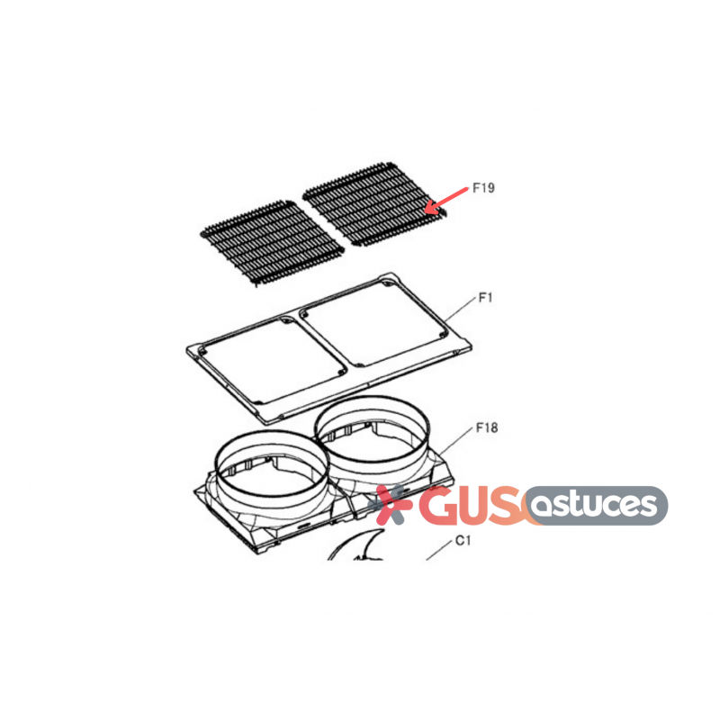 Grille de soufflage 5009525 Daikin