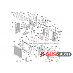 Support moteur ventilateur 5017576 Daikin