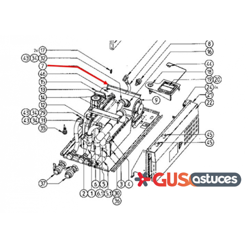 Résistance électrique 6V3 301709P Daikin