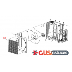 Grille de refoulement Daikin 322614P Daikin
