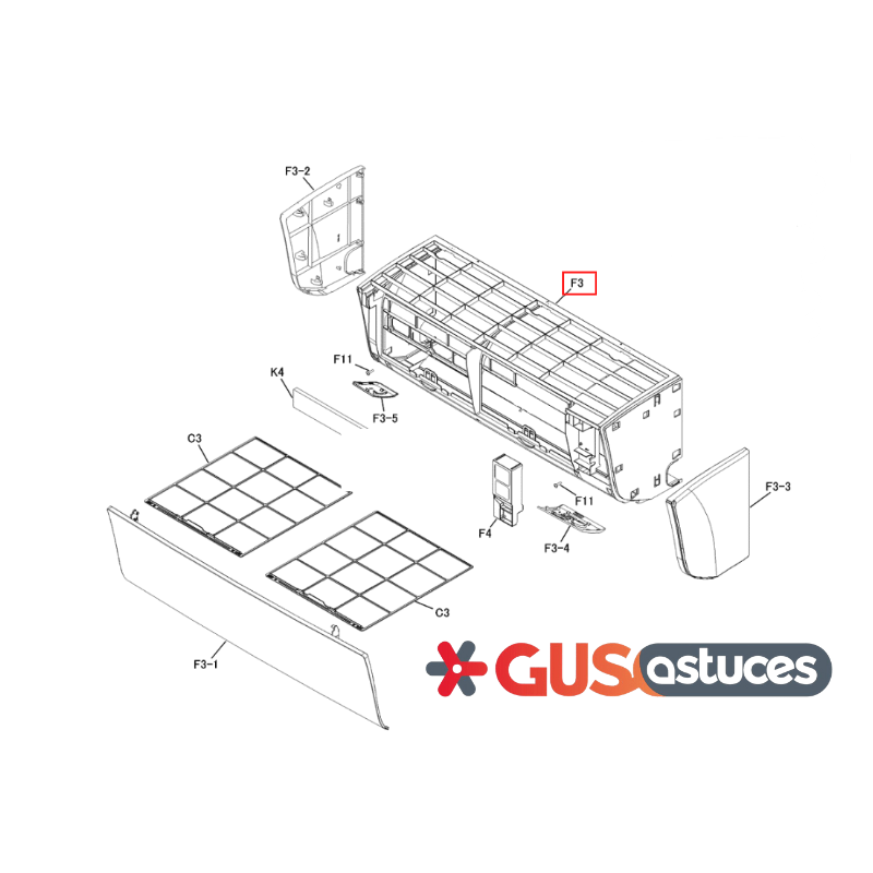 Grille avant 5016551 Daikin