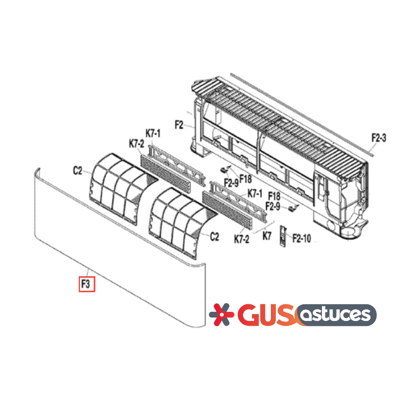 Panneau avant 5009025 Daikin