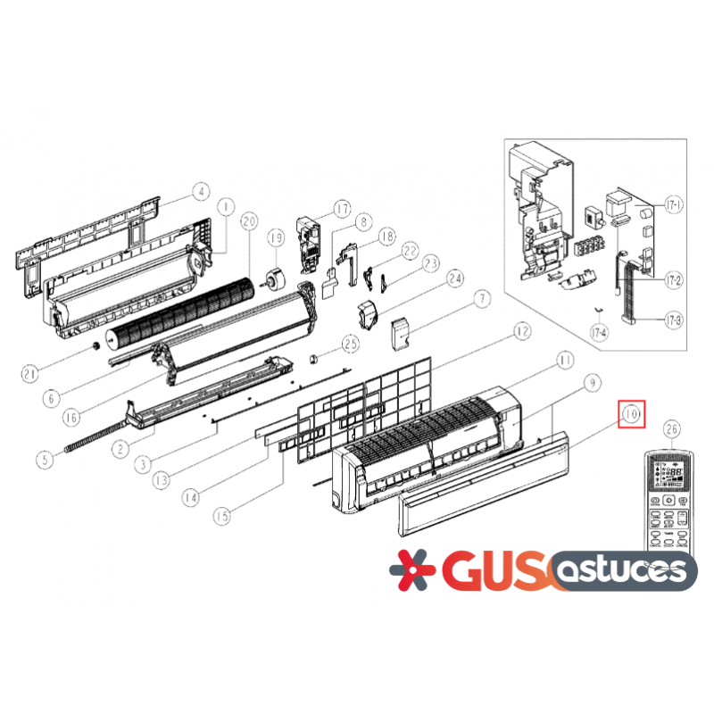 Panneau avant 4013493 Daikin