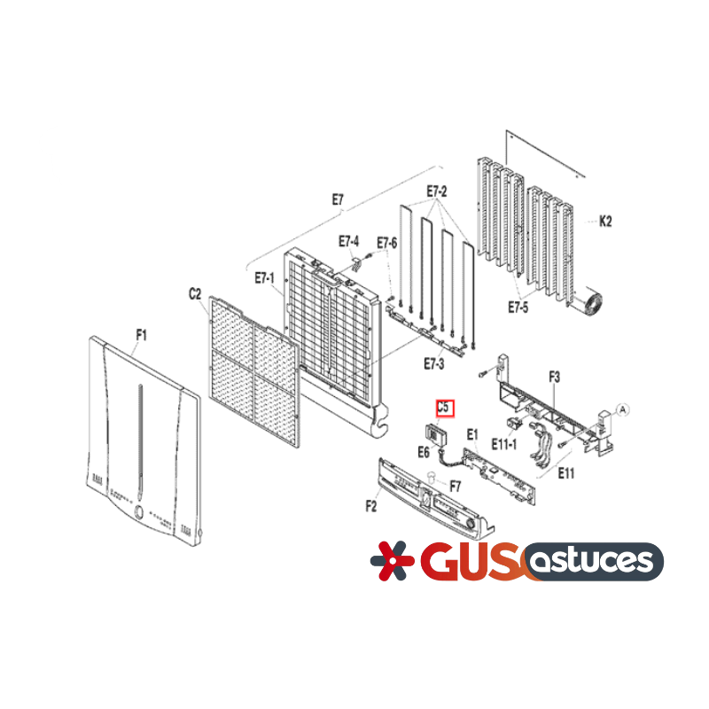 Filtre capteur poussière 1188718 Daikin