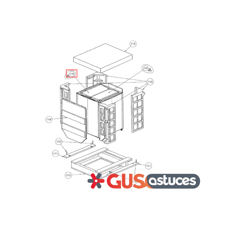 Support gauche bac condensat 5009942 Daikin Support gauche bac condensat 5009942 Daikin