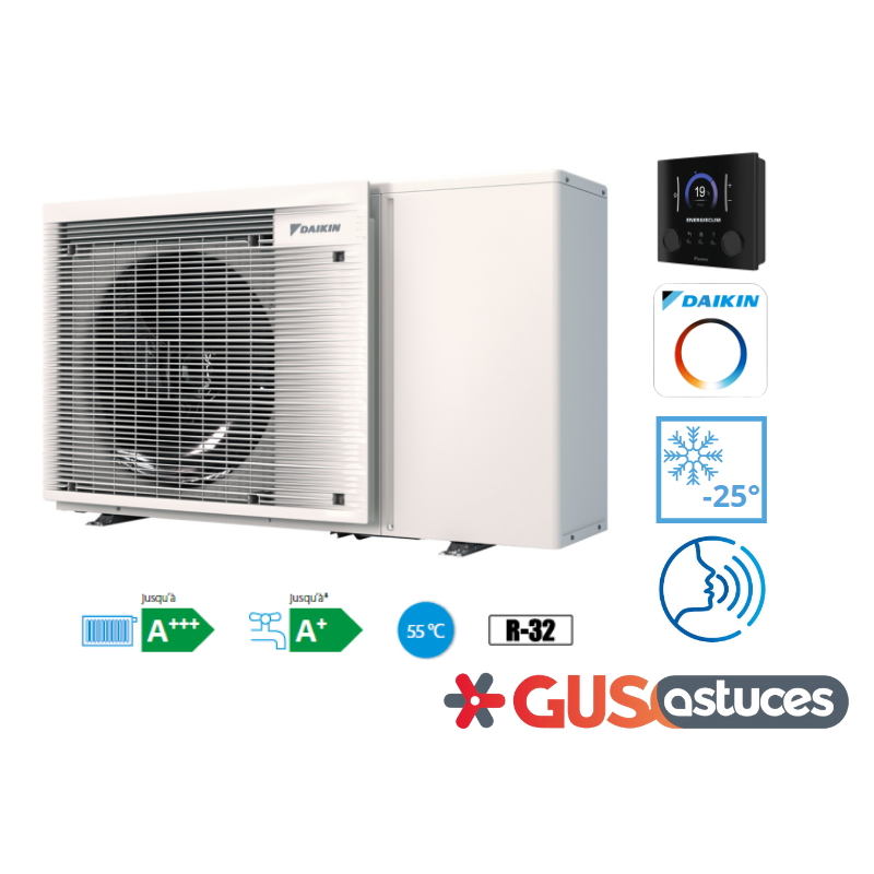 Altherma 3M Monobloc Réversible Basse Température 4, 6, 8 kW Monophasé avec appoint 3 kW