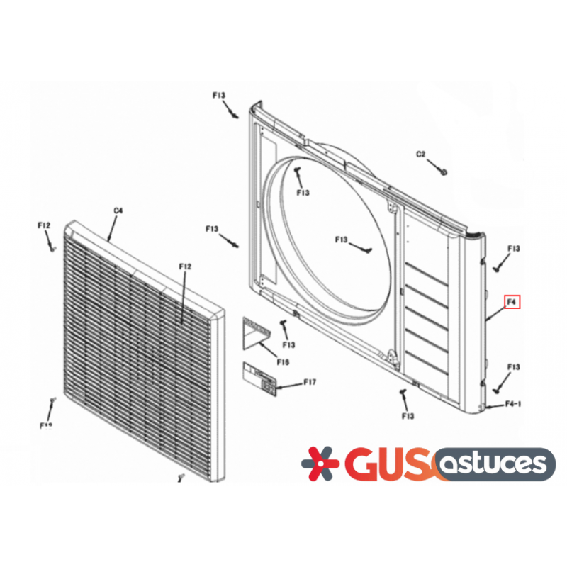 Panneau avant 5024220 Daikin Panneau avant 5024220 Daikin