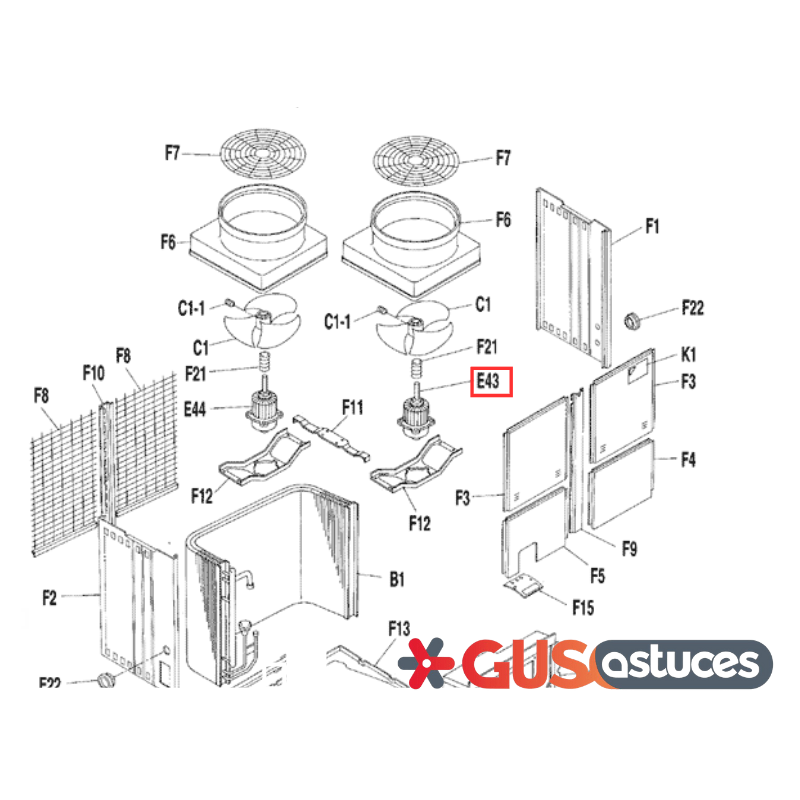 Moteur ventilateur 1127890 Daikin