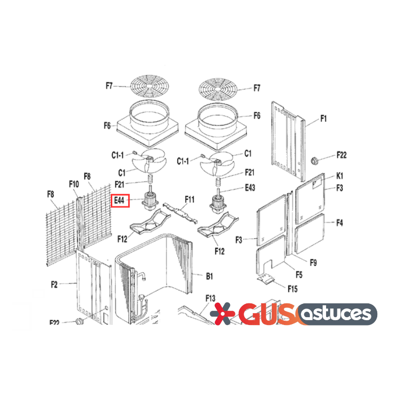 Moteur ventilateur 122673J Daikin