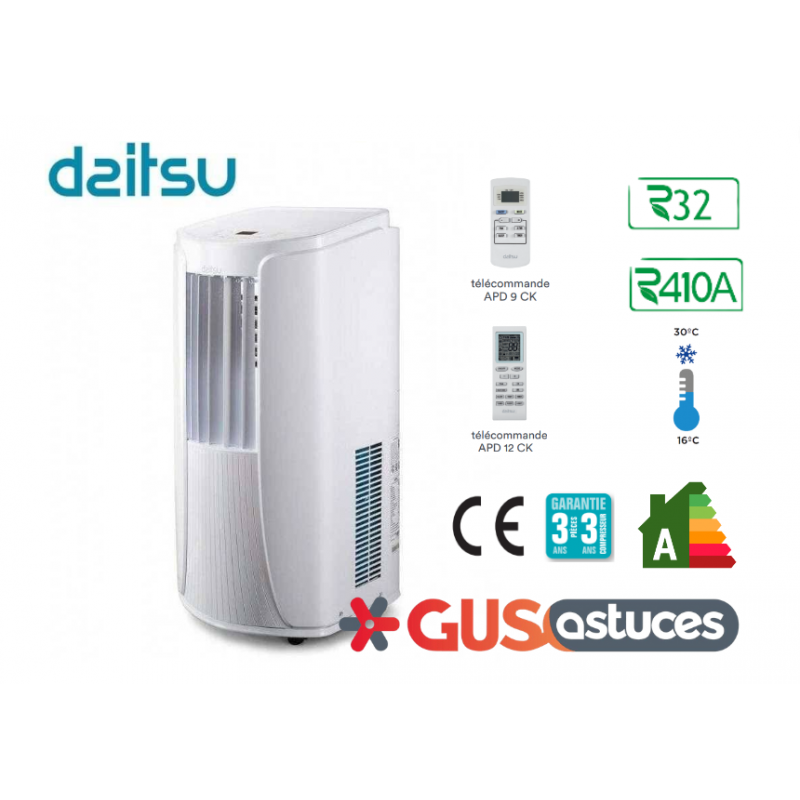 Climatiseur mobile APD9CK / APD12CK Daitsu