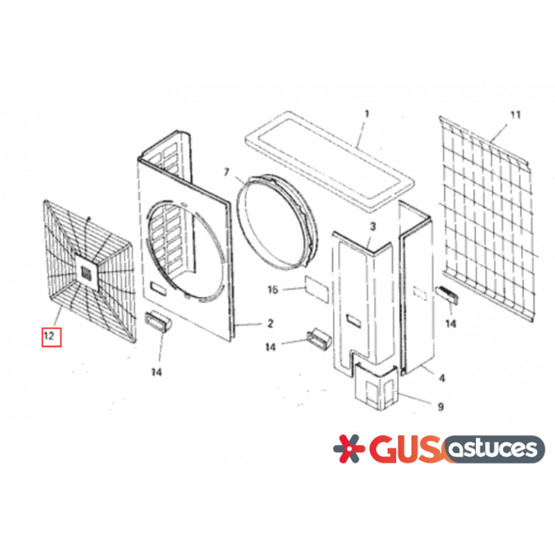 Grille de soufflage 0350185 Daikin