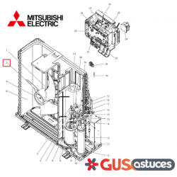 Hélice de ventilation S70K04115 Mitsubishi