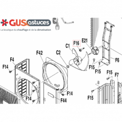 Vis de fixation moteur 140380J Daikin