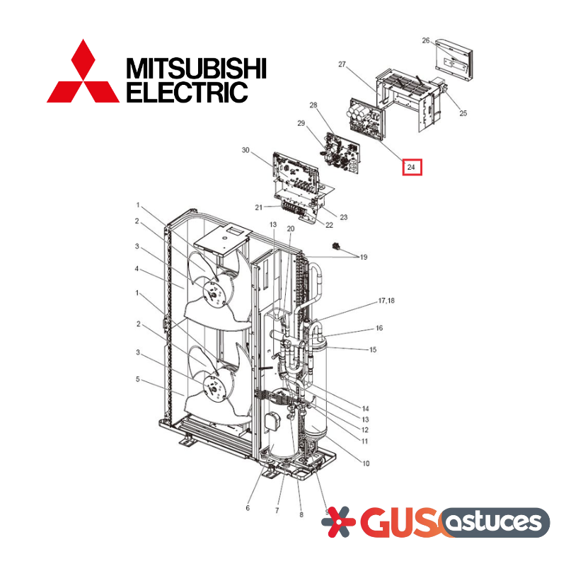 Carte de puissance S70E45313 Mitsubishi