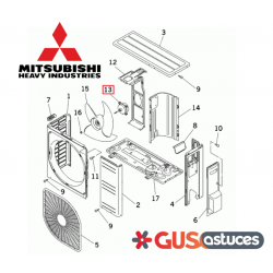 Moteur ventilateur SSA512T091A Mitsubishi Heavy