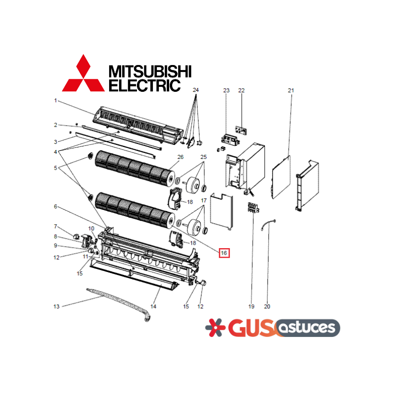 Turbine basse M21L4V302 Mitsubishi Turbine basse M21L4V302 Mitsubishi