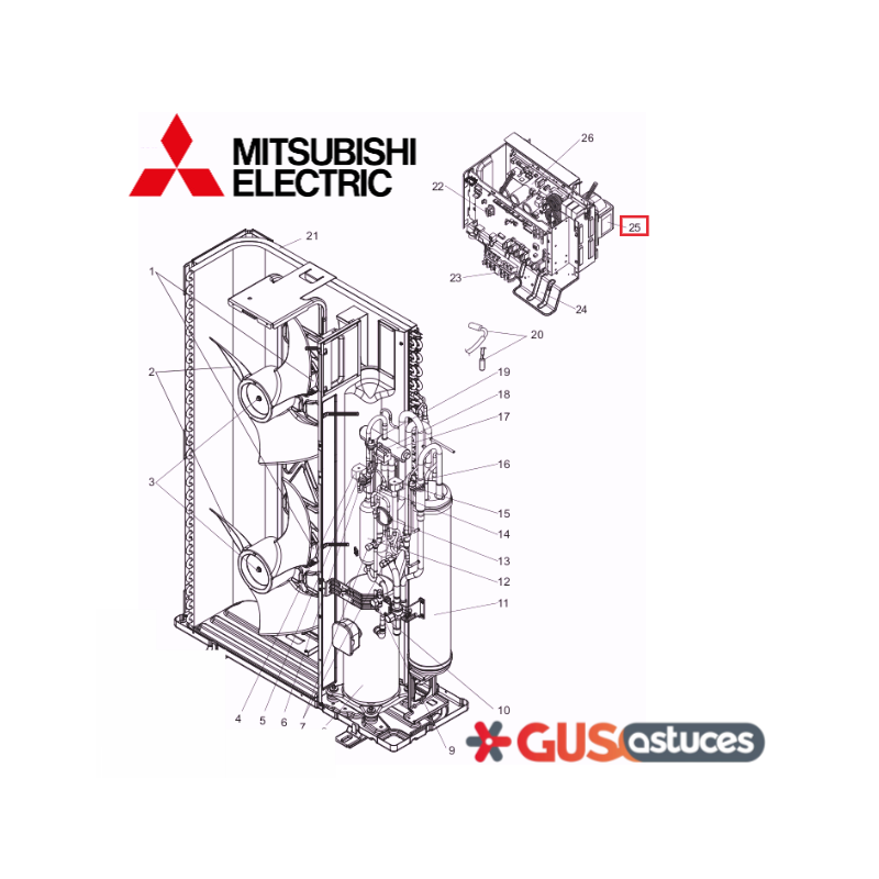 Réacteur T7WE24259 Mitsubishi