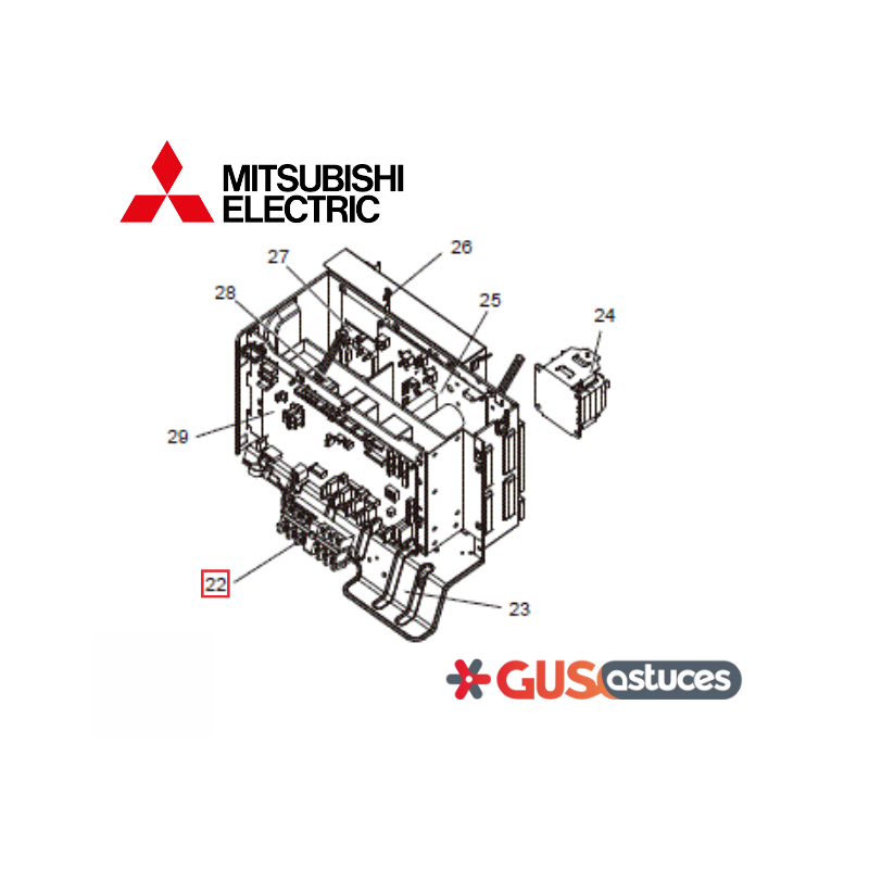 Bornier T7WE61716 Mitsubishi