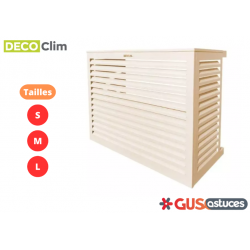 Cache climatiseur Alu Blanc crème