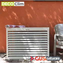 Cache climatiseur Alu Blanc crème
